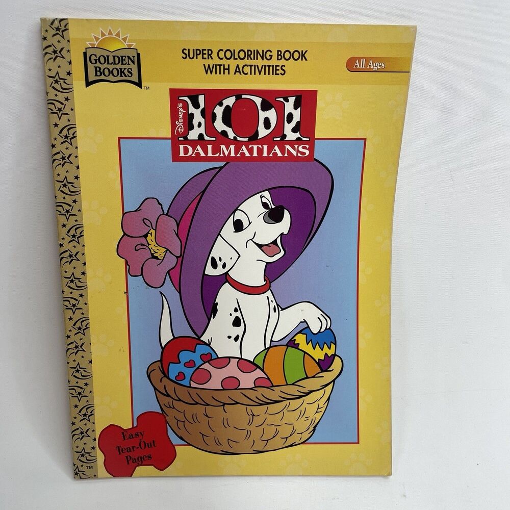 Vintage 1997 Disney Golden Books 101 Dalmatians Coloring Book W/ Activities